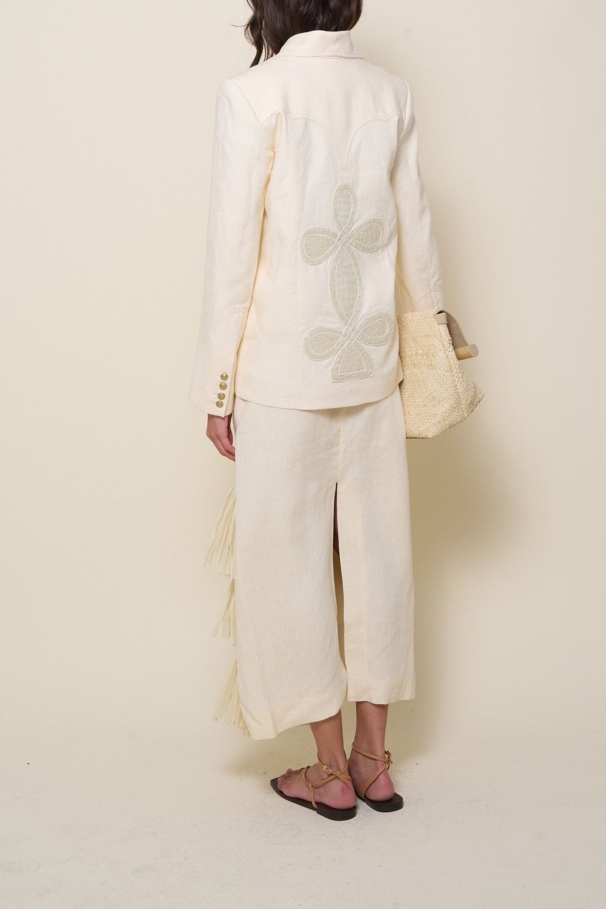 Ciudad Perdida linen skirt - White