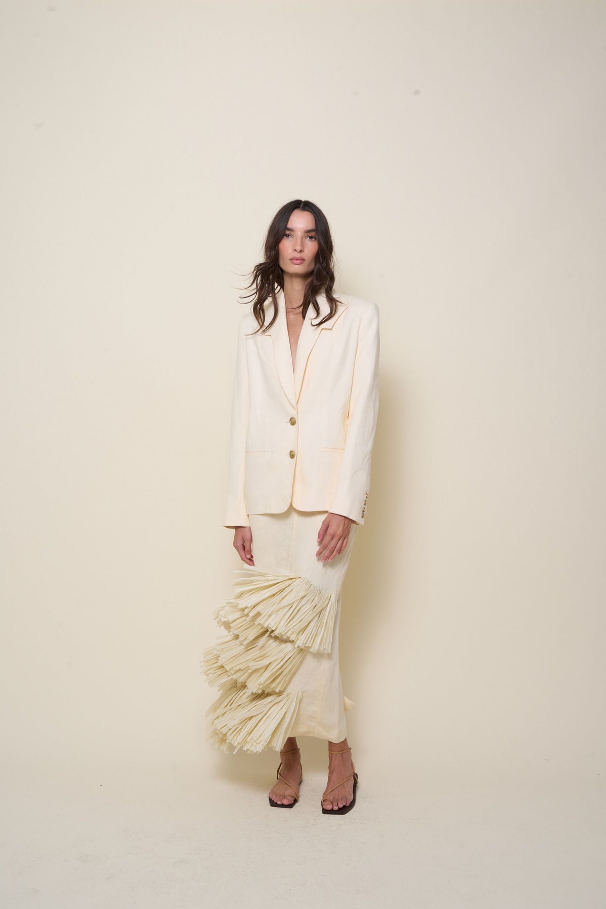 Ciudad Perdida linen skirt - White