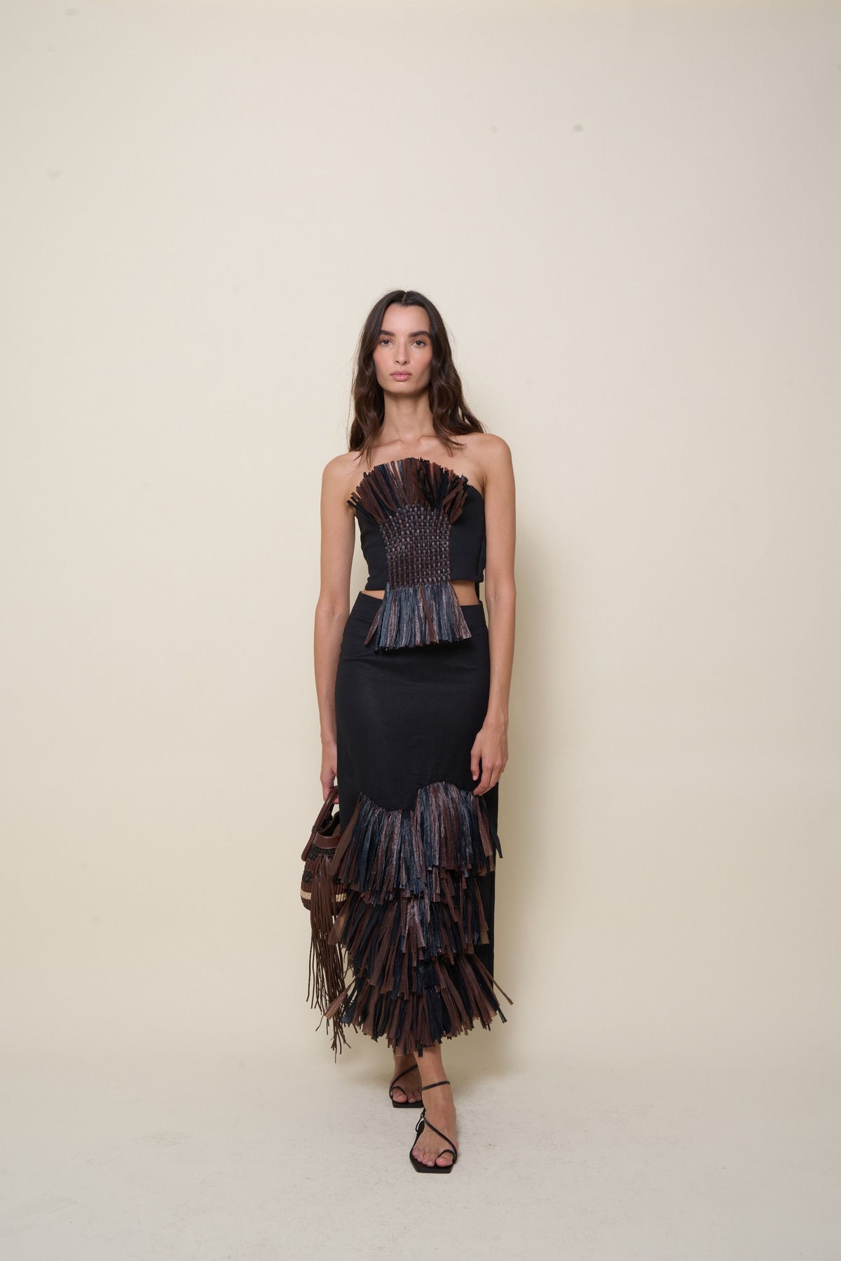 Jupe Mountain Affair en lin - Noir