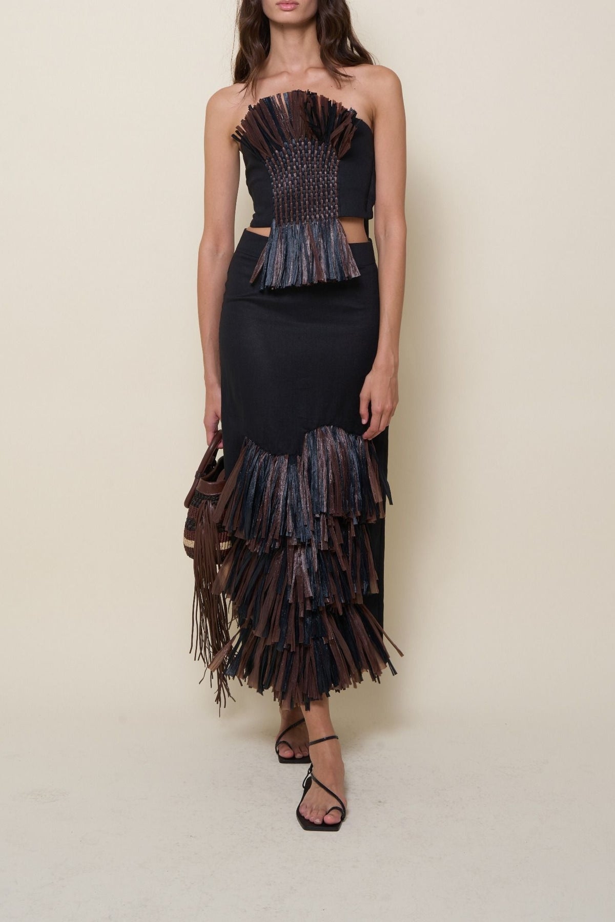 Mountain Affair linen skirt - Black