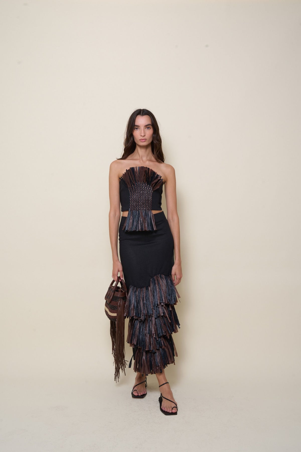 Jupe Mountain Affair en lin - Noir