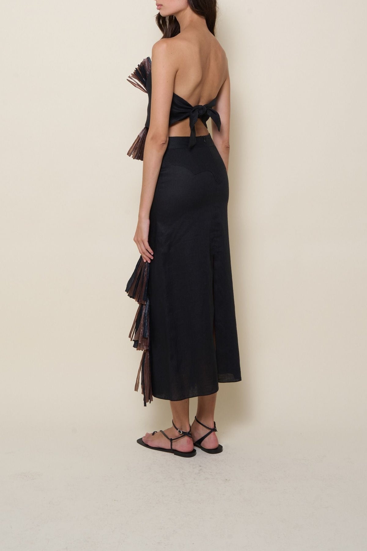 Mountain Affair linen skirt - Black