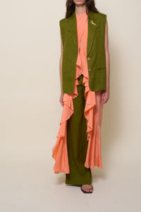 Into The Andalusian Tropic' silk top - Orange