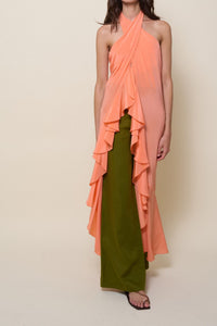 Into The Andalusian Tropic' silk top - Orange