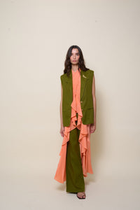 Haut Into The Andalusian Tropic en soie - Orange