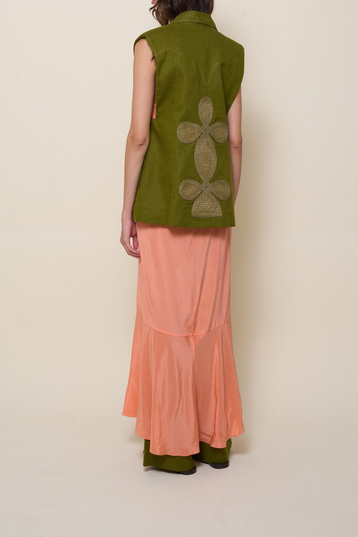 Into The Andalusian Tropic' silk top - Orange