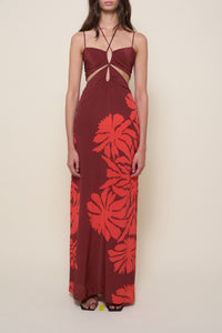 Robe Andalusian Rhythms en soie - Rouge