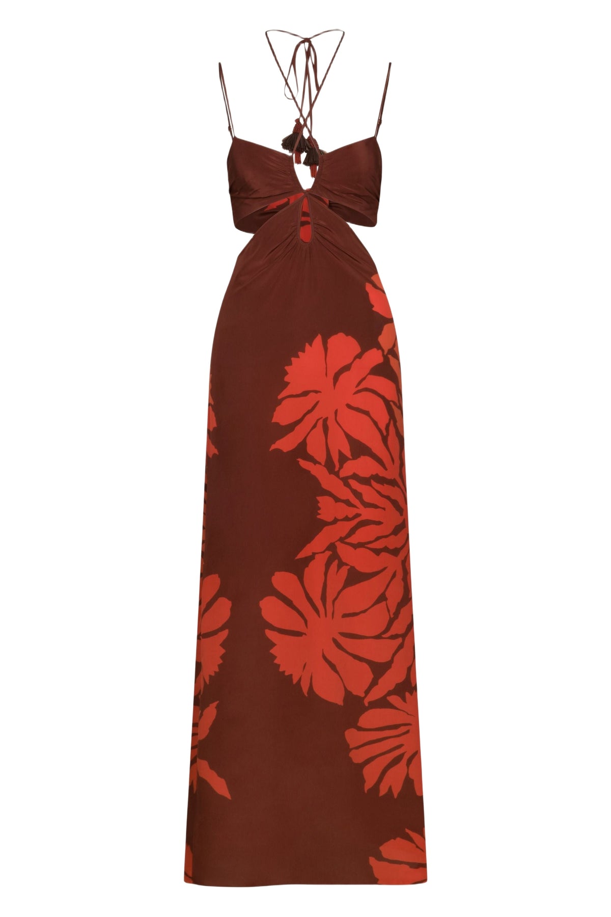 Andalusian Rhythms silk dress - Red