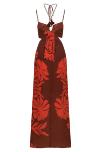Andalusian Rhythms silk dress - Red