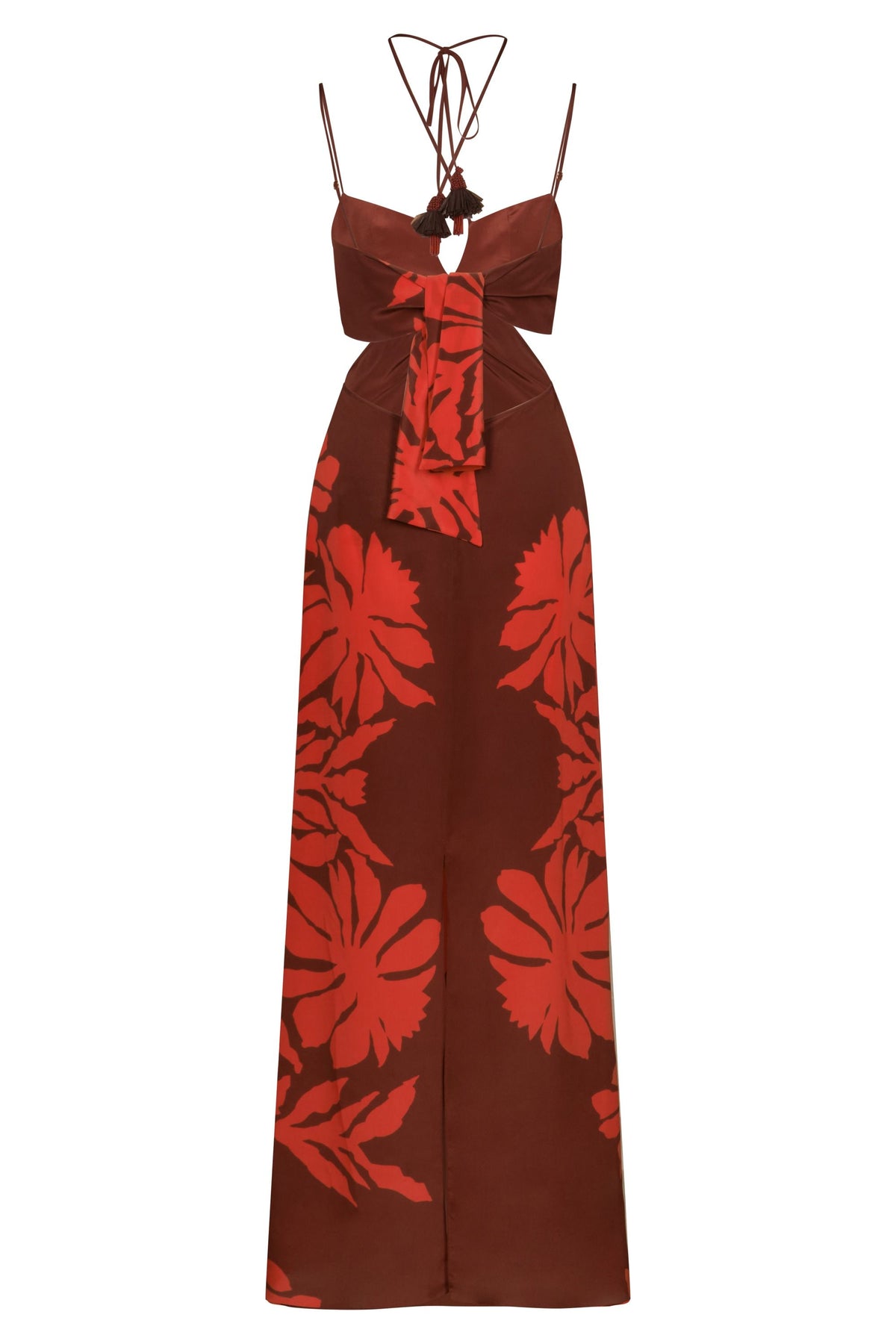 Andalusian Rhythms silk dress - Red