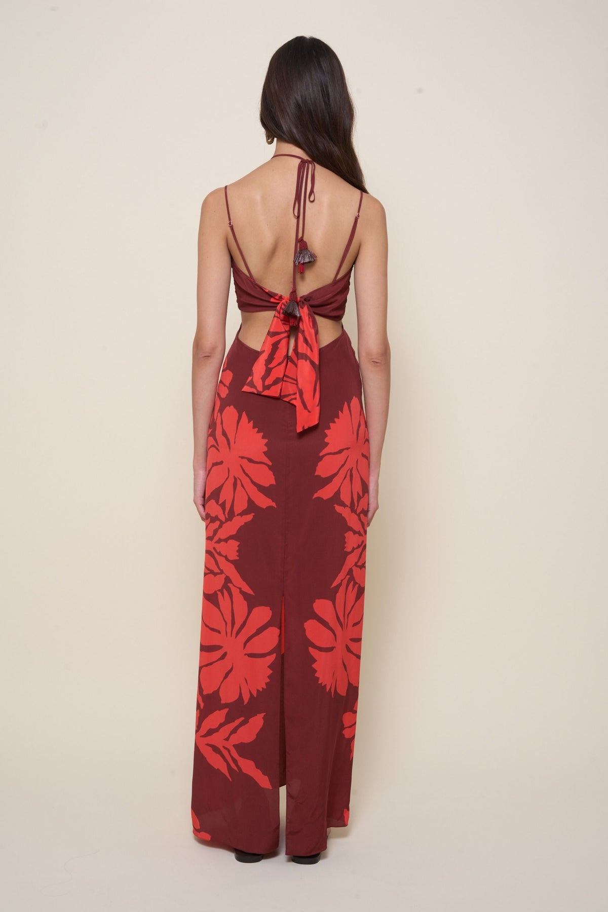 Andalusian Rhythms silk dress - Red