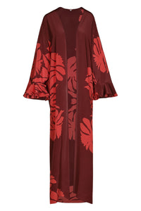 Special Single-Colour Silk Kimono - Red