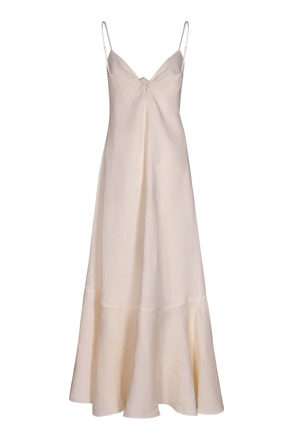 Zambra ruffled linen top - White