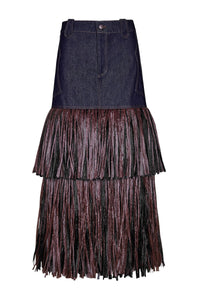 Calipso cotton skirt - Navy blue