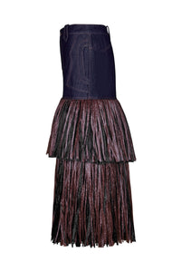 Calipso cotton skirt - Navy blue