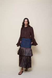 Calipso cotton skirt - Navy blue