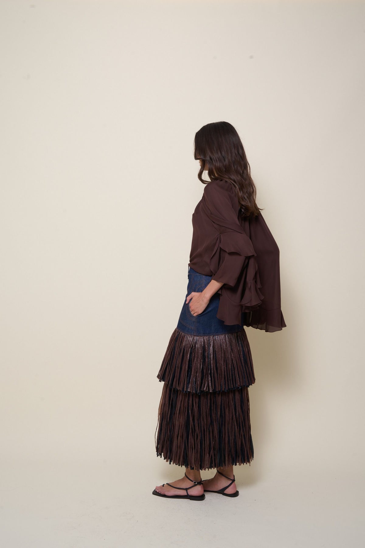 Calipso cotton skirt - Navy blue