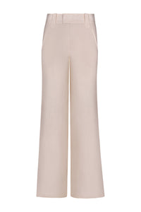 Pantalon Passage Poise en lin - Blanc