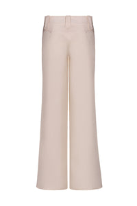 Pantalon Passage Poise en lin - Blanc