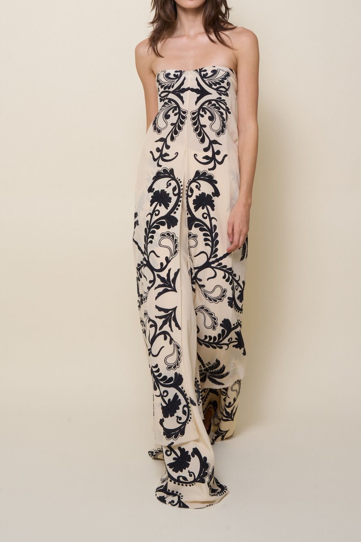 Haut Melodia en soie - Beige