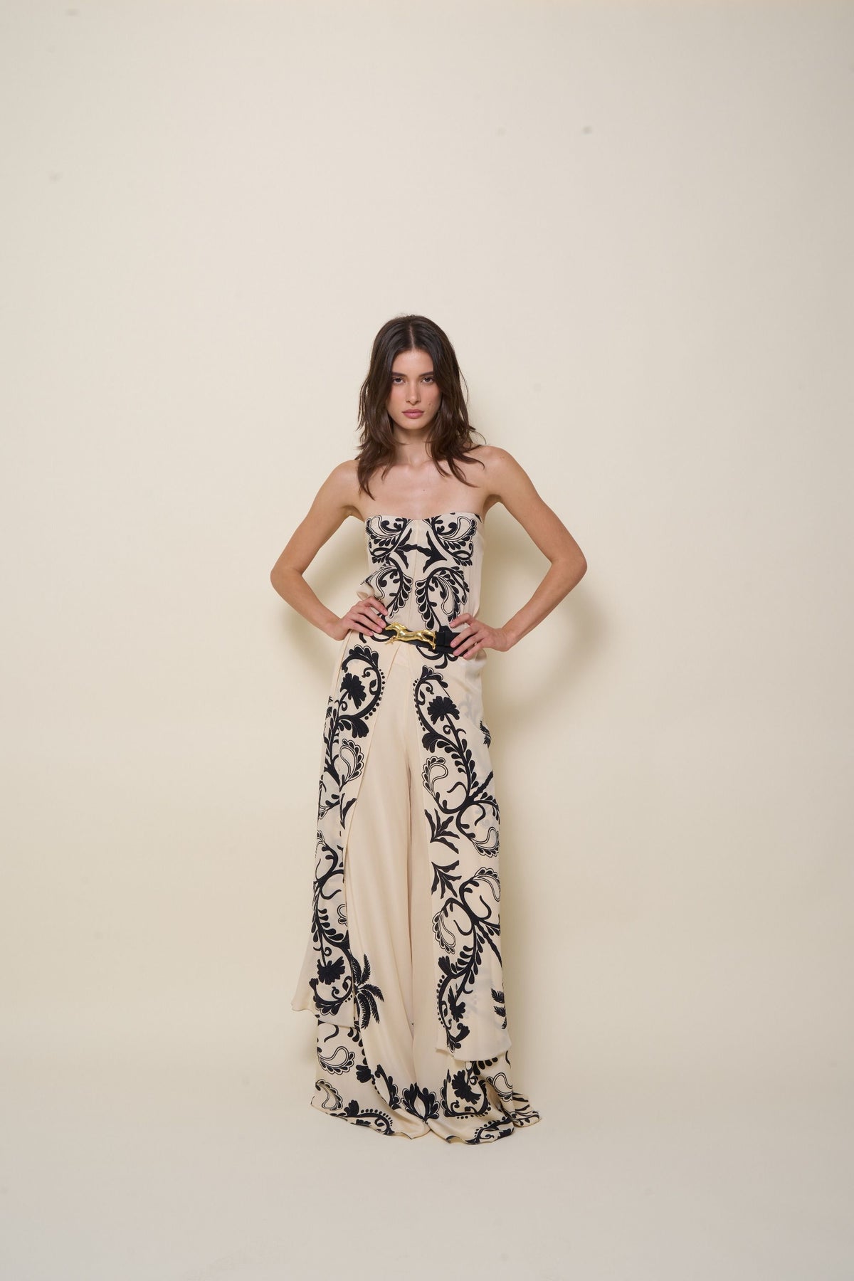 Melodia silk top - Beige