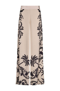 Musical silk trousers - Beige
