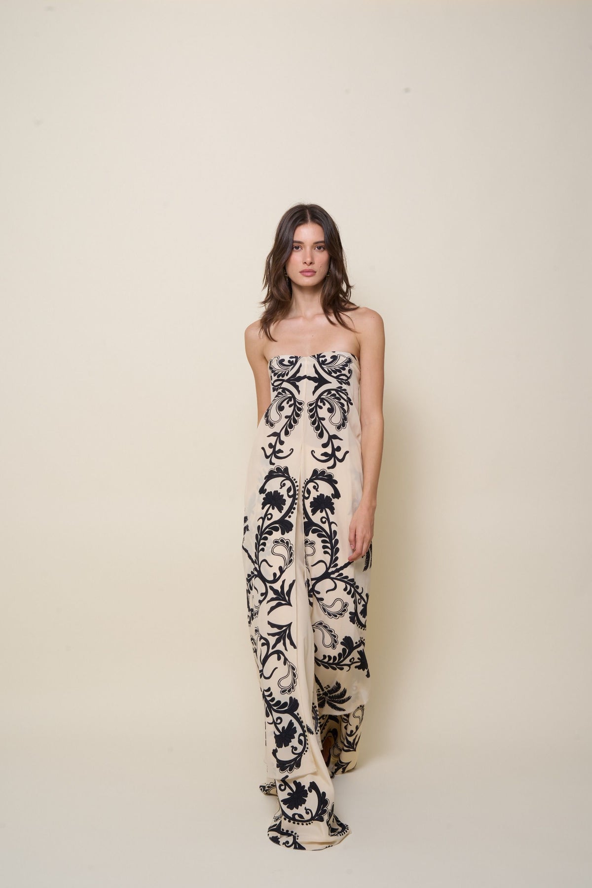 Musical silk trousers - Beige