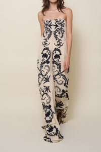 Musical silk trousers - Beige