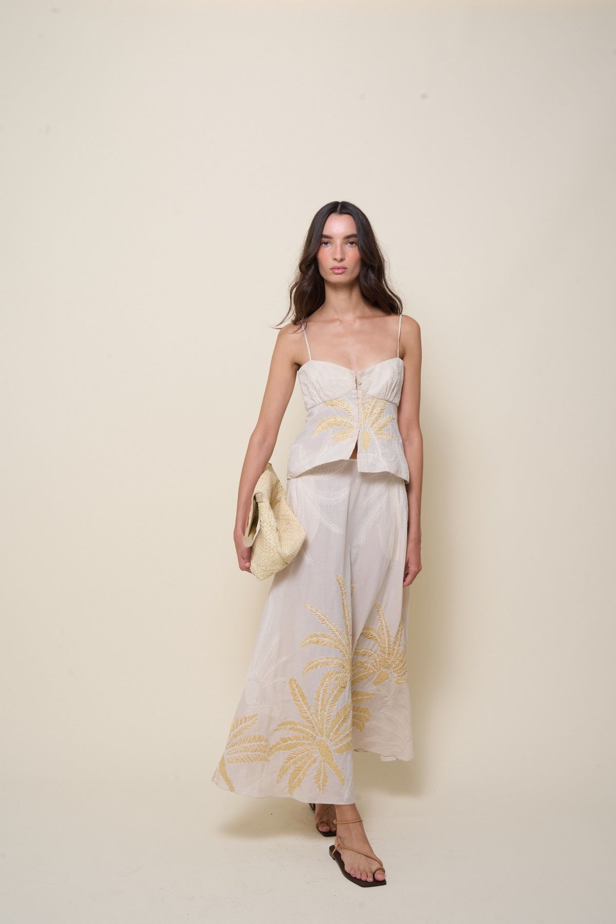 Top Compas Y Palmas in cotton - White
