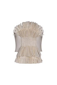 Careo Sevillano linen top - White