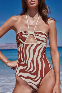 Maillot de bain une pièce Sea Salt - Marron