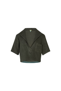 T-shirt à ourlet Misty en coton - Vert