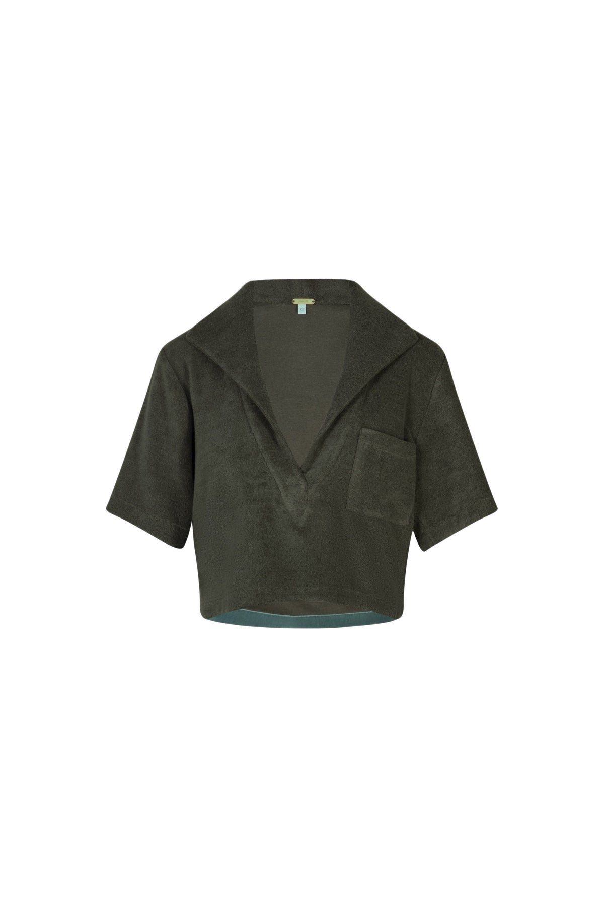 T-shirt à ourlet Misty en coton - Vert