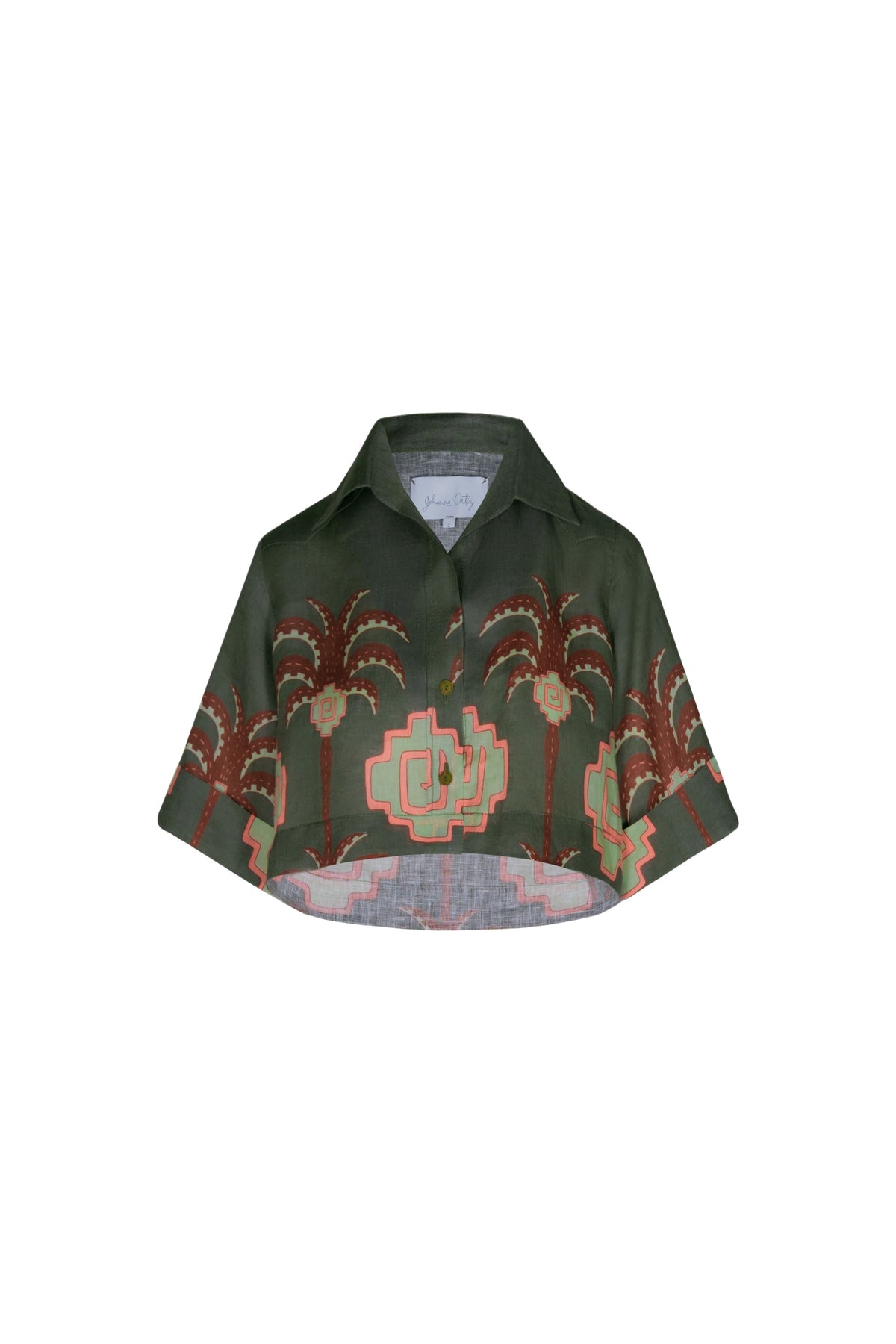 Chemise Cumbi en lin - Vert