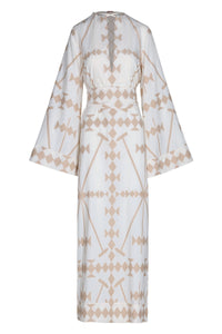 Savannah cotton tunic dress - White