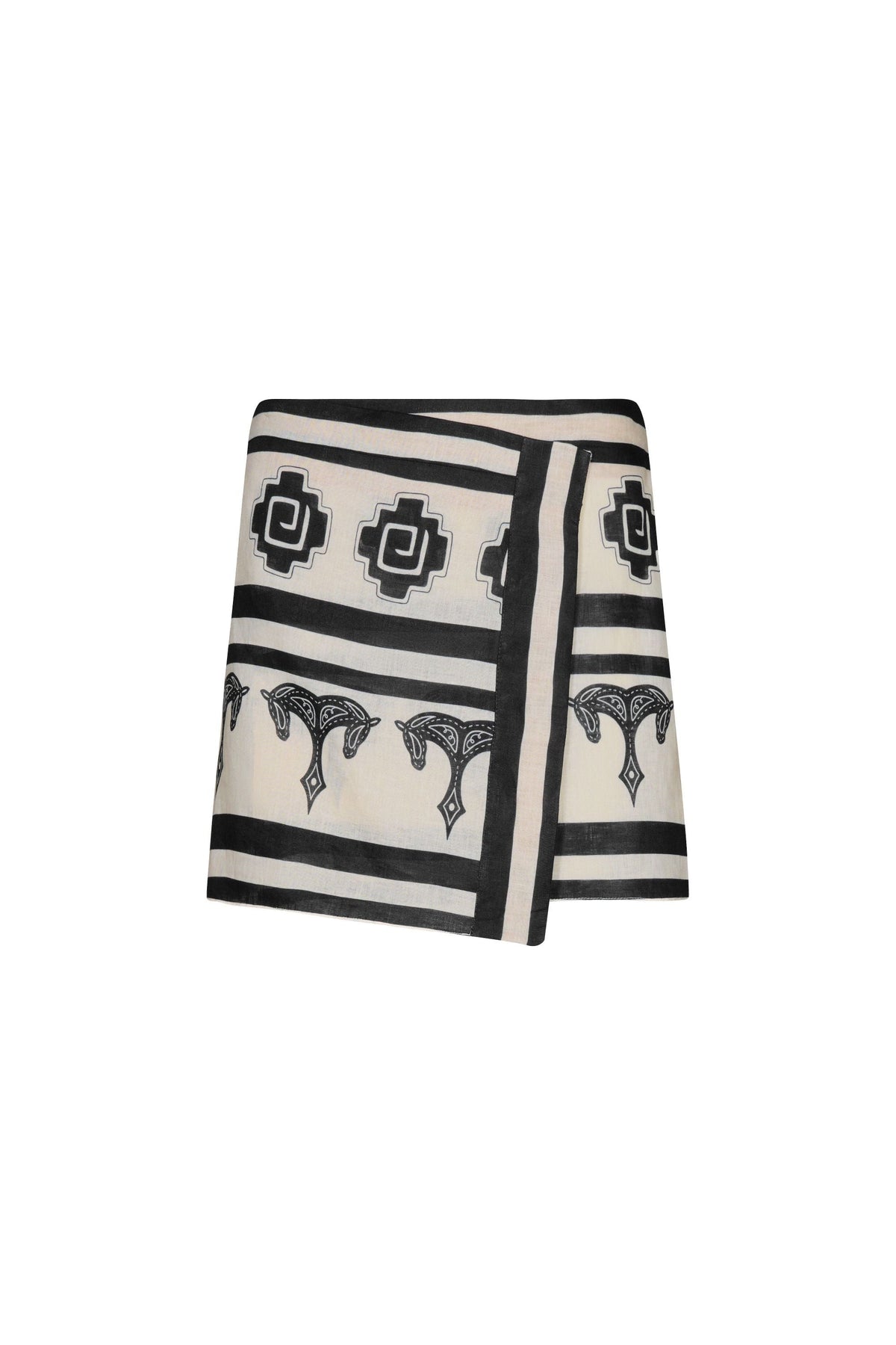 Jupe Roots en lin - Noir