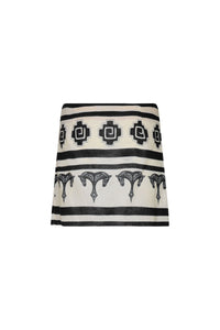 Jupe Roots en lin - Noir