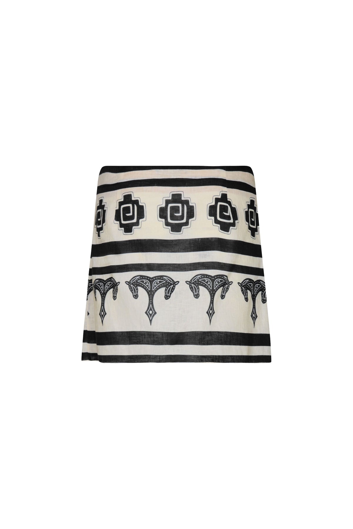 Jupe Roots en lin - Noir