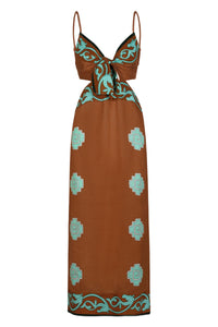 Los Siete Mares linen dress - Camel