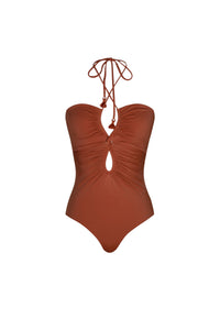 Maillot de bain une pièce Coral Reef - Marron