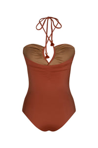 Maillot de bain une pièce Coral Reef - Marron