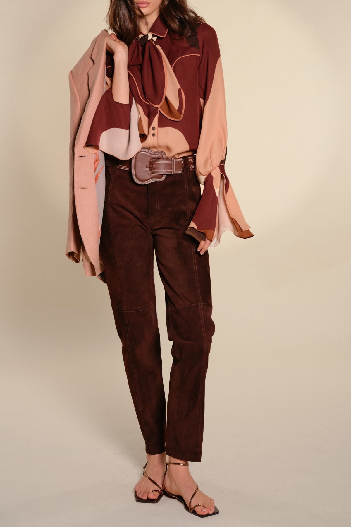 High Tides silk shirt - Brown