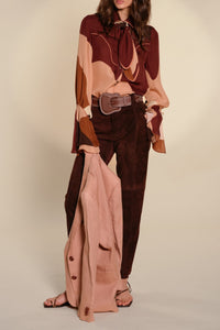 High Tides silk shirt - Brown