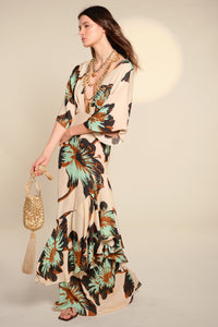 Tesoro Escondido silk dress - Green