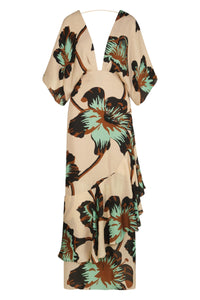 Tesoro Escondido silk dress - Green