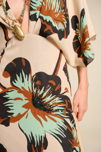 Tesoro Escondido silk dress - Green