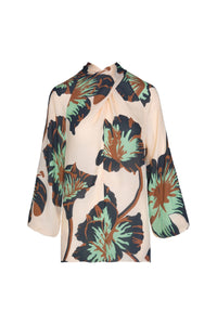 Drum Beats silk blouse - Green