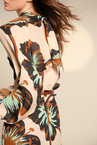 Drum Beats silk blouse - Green