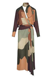 Robe Essence en soie - Marron