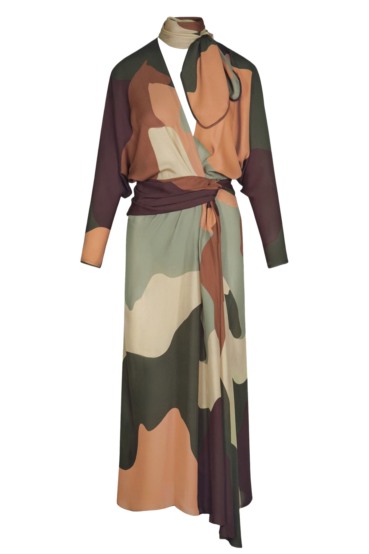 Essence silk dress - Brown